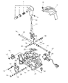 Chrysler Sebring Automatic Transmission Shift Levers Diagram - MR518433