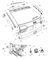 Jeep Grand Cherokee Tailgate Handle Diagram - 1YK38KBUAA