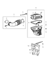 Chrysler 300 Air Intake Coupling Diagram - 4593974AB