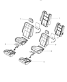 Dodge Durango Seat Cushion Diagram - 68163708AA