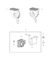 Jeep Horn Diagram - 68214406AA