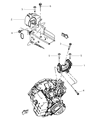 2010 Dodge Grand Caravan Transmission Mount Diagram - 4880383AA