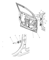2008 Dodge Caliber Door Hinge Diagram - 5115713AF