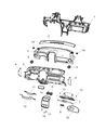 Jeep Compass Steering Column Cover Diagram - 1AV76XDVAC
