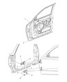 Dodge Durango Door Hinge Diagram - 55256912AB