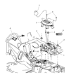 Chrysler PT Cruiser Automatic Transmission Shift Levers Diagram - 4668868AG