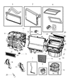 Jeep Compass Heater Core Diagram - 5191347AC