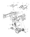Dodge Ram 3500 Engine Mount Diagram - 52021164AA
