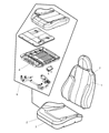 2007 Jeep Liberty Seat Cover Diagram - 1HJ241D5AA