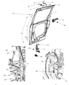 Dodge Door Hinge Diagram - 5020921AC
