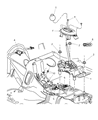 Chrysler PT Cruiser Automatic Transmission Shift Levers Diagram - 4668870AC