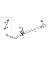 Chrysler 200 Sway Bar Link Diagram - 68186554AA