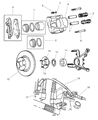 1998 Dodge Neon Brake Caliper Diagram - 5011071AA
