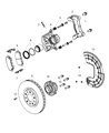 Dodge Dart Brake Caliper Bracket Diagram - 68160694AA