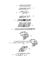 Dodge Durango Emblem Diagram - 68366244AA