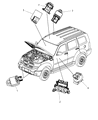 Jeep Liberty Air Bag Control Module Diagram - 56054160AF