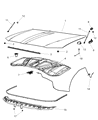 Chrysler Hood Hinge Diagram - 55113573AG