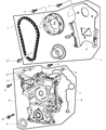 Chrysler Aspen Timing Cover Diagram - 53021323AJ