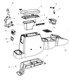 Dodge Durango Center Console Base Diagram - ZM471J3AA