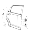 Dodge Journey Door Hinge Diagram - 5067939AH