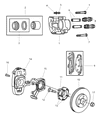 Chrysler Prowler Brake Caliper Bracket Diagram - 4786750