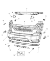 2010 Jeep Liberty Bumper Diagram - 68033628AC
