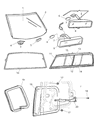 1998 Dodge Ram 2500 Car Mirror Diagram - 55076402