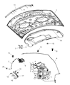 Chrysler 200 Hood Hinge Diagram - 5155813AA