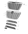 Chrysler Grille Diagram - 68156963AA