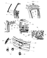 Dodge Durango Tailgate Handle Diagram - 1VQ60JRMAA