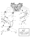 2005 Dodge Durango Timing Chain Diagram - 5019423AC