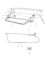 2000 Dodge Ram Wagon Sun Visor Diagram - 5GD271C3AD