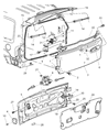 Jeep Liberty Trunk Lid Latch Diagram - 55360641AD