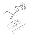 Dodge Avenger Door Moldings Diagram - MR760464