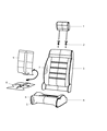 2015 Jeep Wrangler Seat Cover Diagram - 6CG32DX9AA