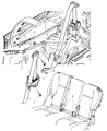 2005 Chrysler PT Cruiser Seat Belt Diagram - XZ071DVAE