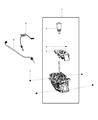 Dodge Nitro Automatic Transmission Shift Levers Diagram - 52125434AB