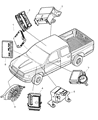 2004 Dodge Dakota ABS Control Module Diagram - 5093425AC