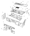 Jeep Wrangler Dash Panels Diagram - 4589842AD