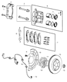 Jeep Grand Cherokee Brake Caliper Diagram - 68052363AA