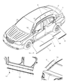 Chrysler Weather Strip Diagram - 5303656AD