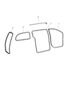 2008 Dodge Grand Caravan Door Seal Diagram - 5020840AA