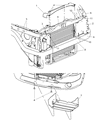 2005 Dodge Dakota Radiator Support Diagram - 55359645AB