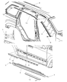 Jeep Door Moldings Diagram - 1DG42RXFAC