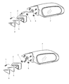 1998 Chrysler Sebring Car Mirror Diagram - MB882392