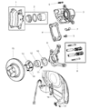2005 Chrysler PT Cruiser Brake Pad Diagram - 5086504AA