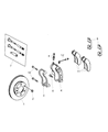 Dodge Sprinter 2500 Brake Caliper Bracket Diagram - 68006724AA