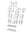 Jeep Renegade Seat Cushion Diagram - 68284363AA