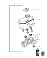 2010 Dodge Nitro Brake Master Cylinder Diagram - 68004467AC