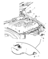 Dodge Magnum Hood Latch Diagram - 5065524AB